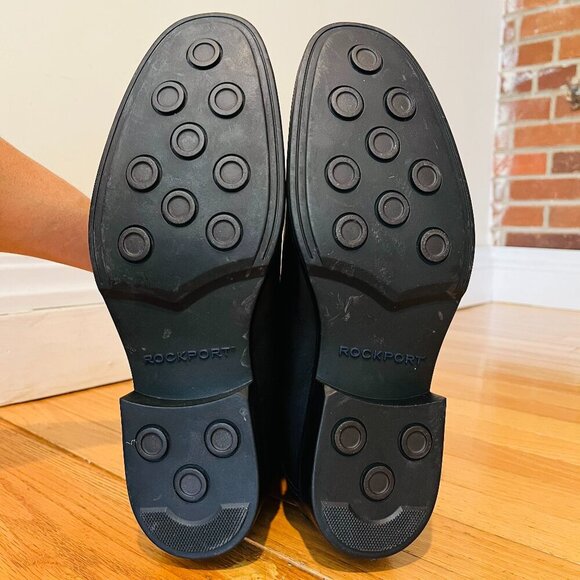 Rockport Men’s Black Leather Chelsea Slip On Boots Size 11.5 W NEW - Picture 2 of 16